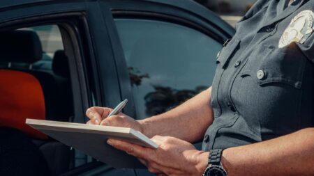 A picture of a police officer in relation to the Tennessee man.