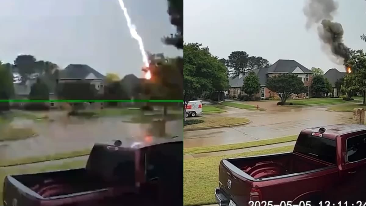 Texas House Caught Fire After Being Hit With a Lightning Bolt: ‘New Fear Unlocked’