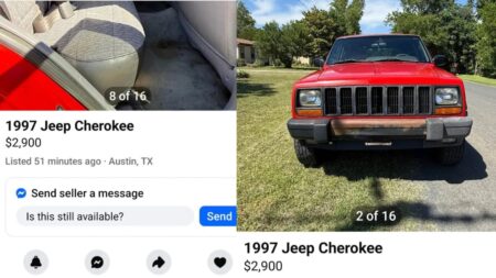 A picture of the Texas man's junk car.