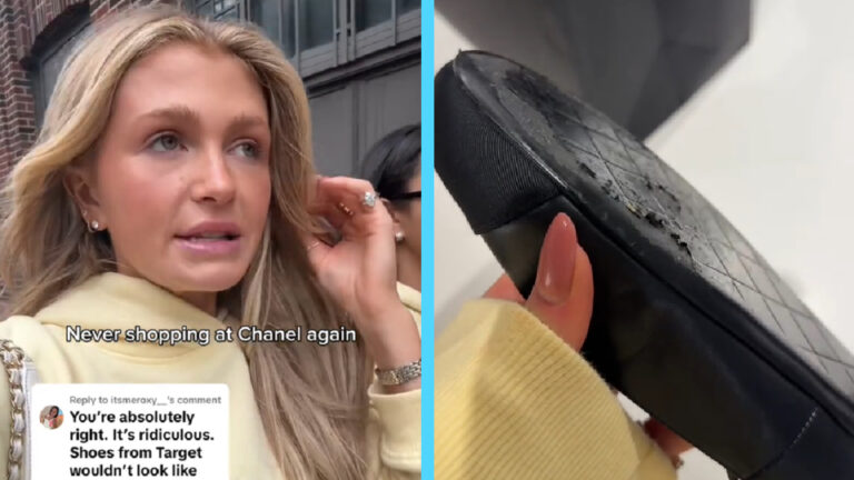 content creator from new york, halleykate, sharing her experience with chanel shoes falling apart
