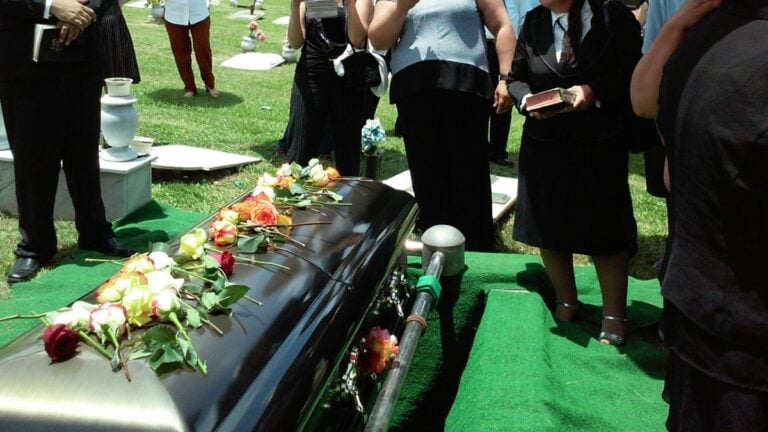 A funeral photo