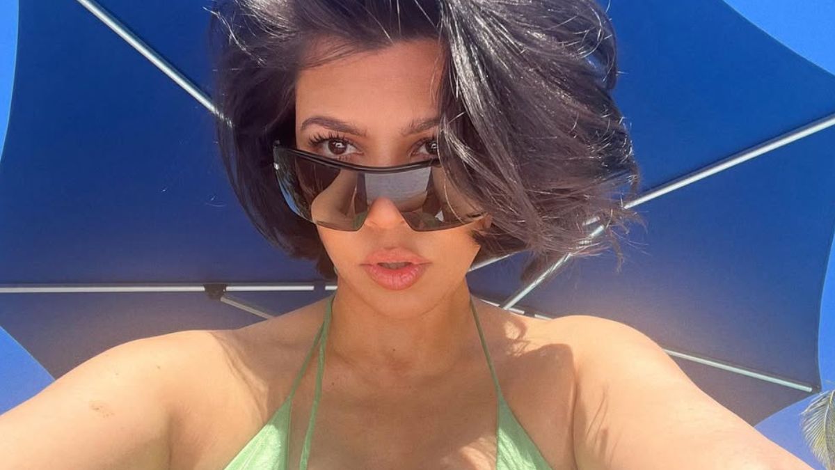 Kourtney Kardashian in Barely-There Red Bikini Leaves Fans ‘Obsessed’