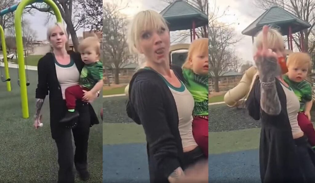 Rochester Racist woman calls child n word, camera man is a rapist