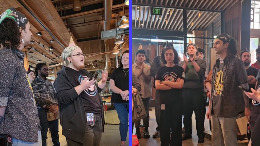 Washington Union Workers Protest New Dress Code at Starbucks, ‘We’re Just Expected to Lay Down and Accept It’ starbucks employees protesting changes to dress code in washington