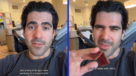 tiktoker lukegreatguy sharing his experience of how food companies advertise products