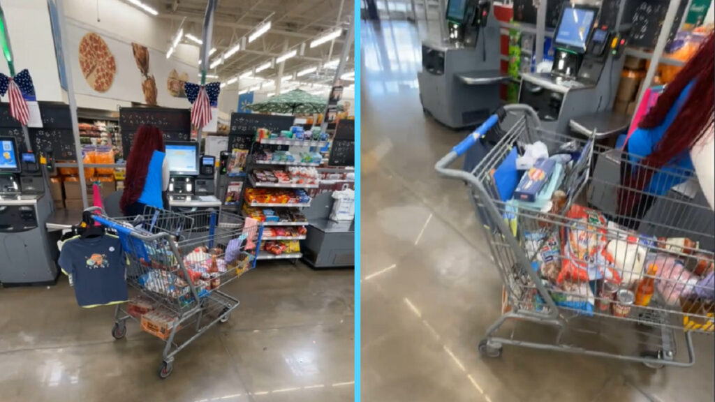 walmart shopper in virginia gets pushed aside at self checkout