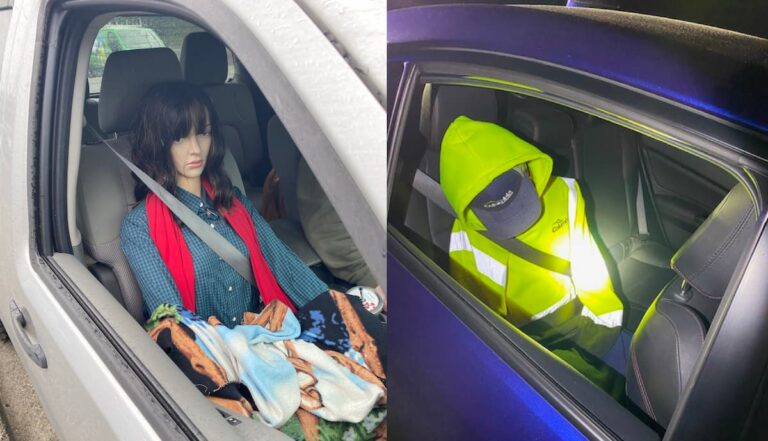 Washington State Patrol Busts Carpool Lane Hack After After Mannequins Didn’t Flinch at 92 MPH: ‘You need better props’ Washington HOV lane hack busted by cops