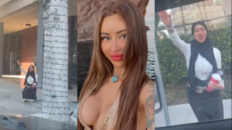 Israeli influencer in california hijab
