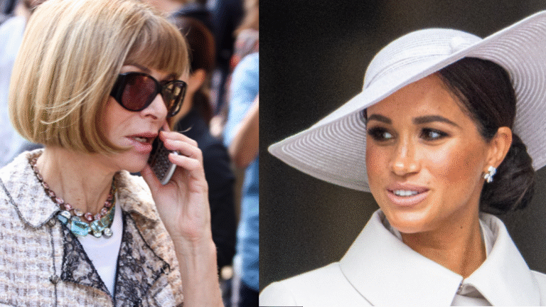 Anna Wintour and Meghan Markle photo merge.