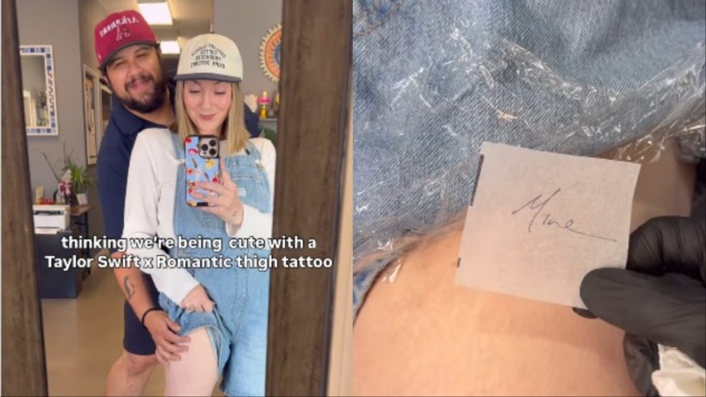 Arkansas Couple Sparks Debate With Taylor Swift Lyric That Includes Huge Mistake: ‘I’m Getting Irrationally Angry’ Arkansas couple get a misspelled tattoo