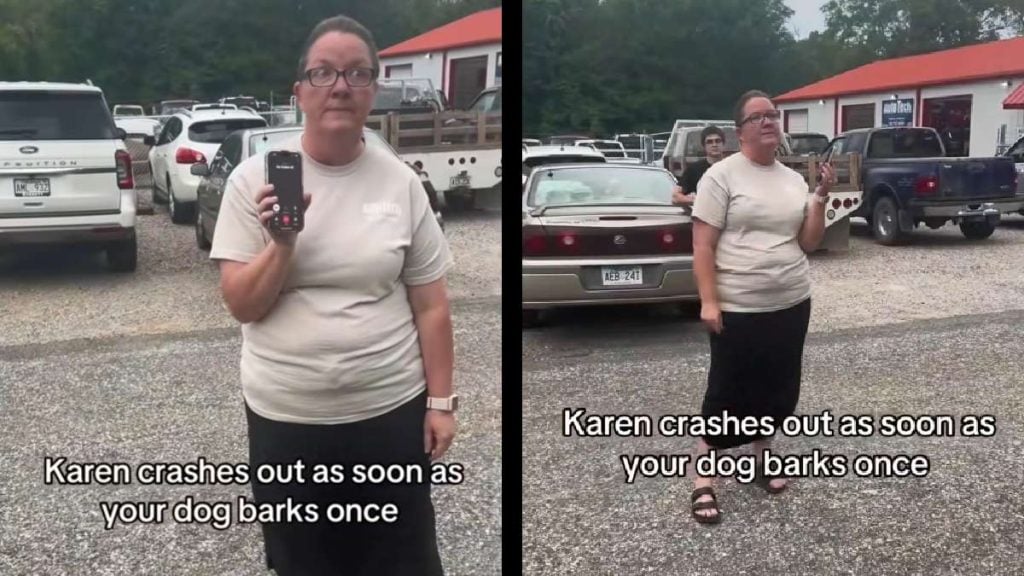 Arkansas Karen Has a Meltdown Over a Single Bark: ‘No caller ID 😂😂😂😂🤣🤣🤣🤣’ Arkansas Karen dog bark