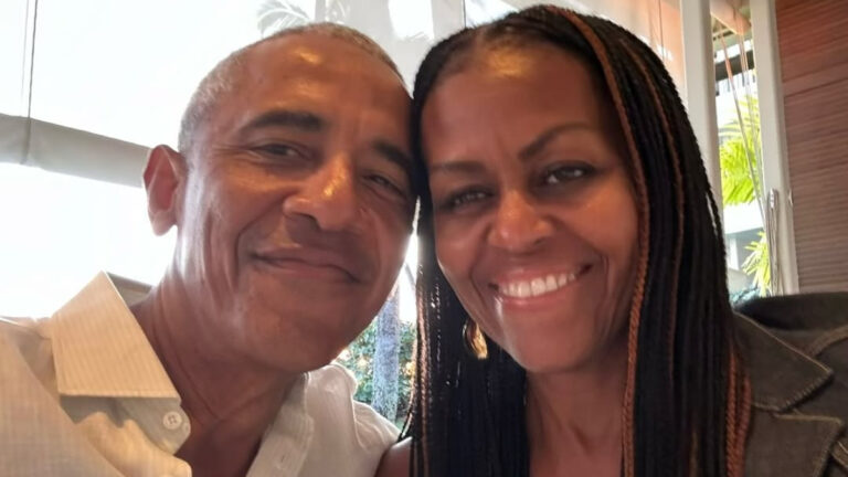 Photo of Barack and Michelle Obama on Instagram.
