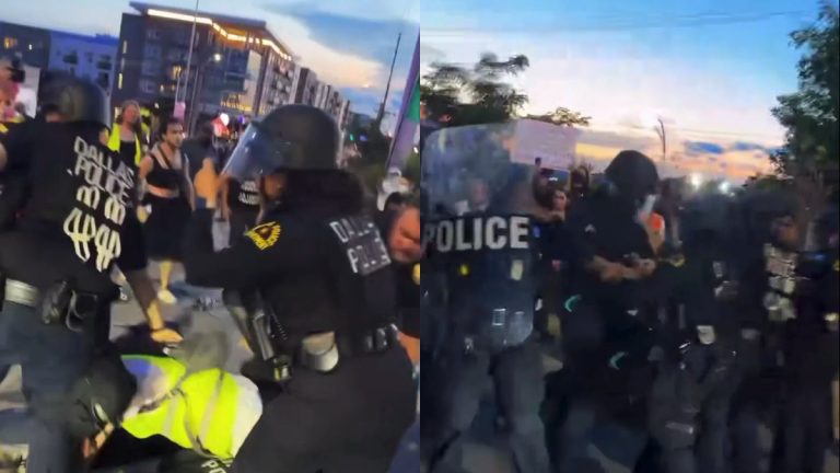 Dallas Protester Tased and Punched After Allegedly Attacking Police During Anti ICE Rally: ‘Don’t Do Crimes'