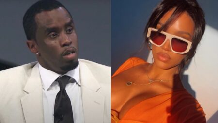 Sean Diddy Cobs and Cassie Ventura photo merge.