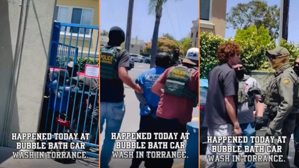 Masked ICE Agents Infiltrate a Car Wash in Torrance 'Are They filming Something for Dr. Phil or Propaganda'