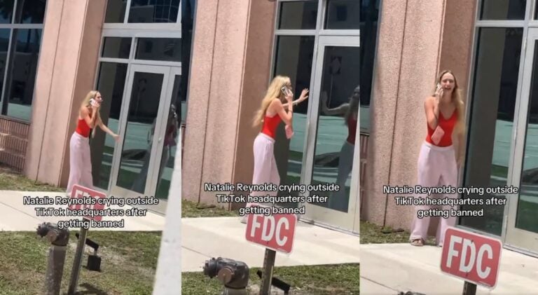 Influencer With a Shady Past Melts down Outside TikTok California HQ & Sparks Internet Roast: ‘“I Don’t Wanna Work the Register at Taco Bell!’ Natlie Reynolds California TikTok HQ