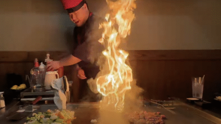 Texas Hibachi Chef Splashes Flaming Oil into Teen Girl's Eye While Doing Tricks