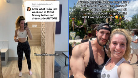 a florida woman being denied access to disney world rides for being inappropriately dressed