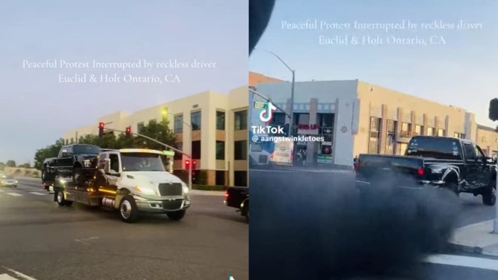 A picture of the California hothead's truck.