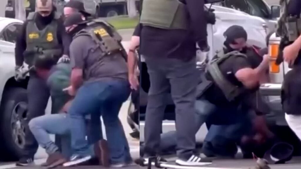 ICE Agents Treat California Gardener Like a Punching Bag During Violent Arrest: ‘This Is a Nightmare’ A picture of the California ICE agents.