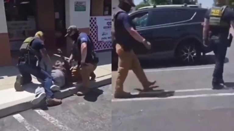 A picture of the California ICE agents.