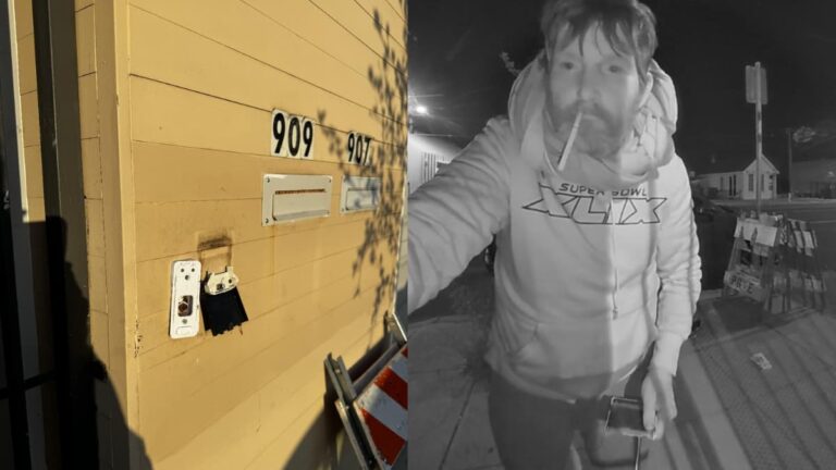 Unhinged California Intruder Steals Doorbell Before Smashing It With Sign: ‘He’s Just the Local Meth Electrician’ A picture of the California intruder.