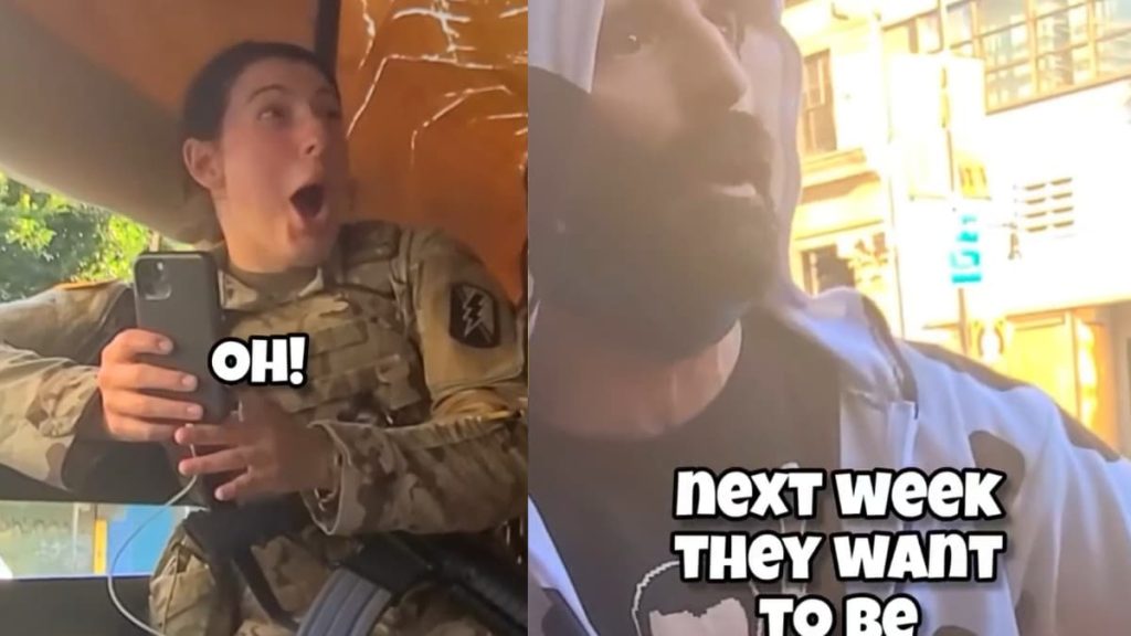 A picture of the California protester.