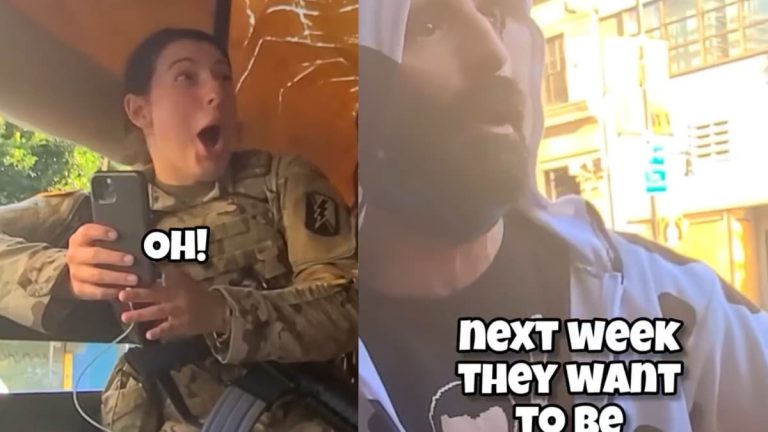 A picture of the California protester.