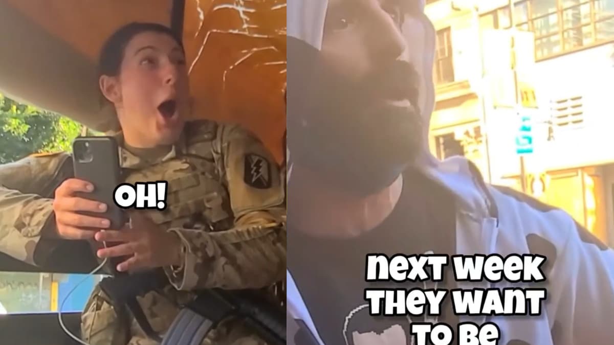 Moo-ving Performance? California Protester in Cow Suit Sings Wild Song to National Guard: ‘I Put a Baby in You’