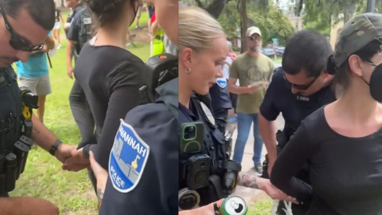Covered-Up Georgia Protester Arrested by Police for Simply Wearing a Surgical Mask: ‘Police Overreach’ A picture of the Georgia protester.