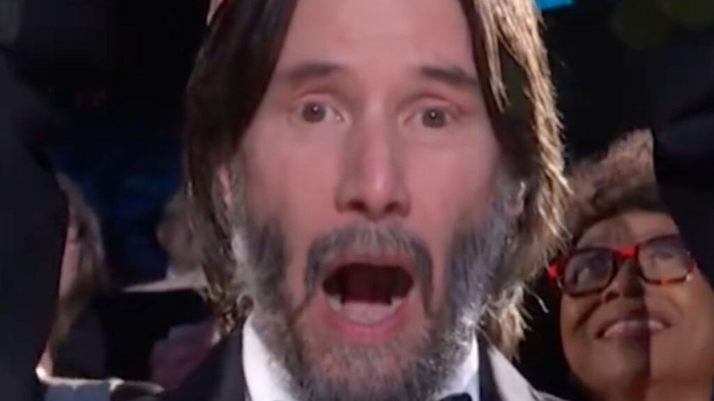 Keanu Reeves shocked