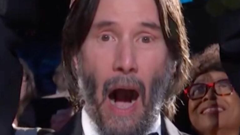 Keanu Reeves shocked