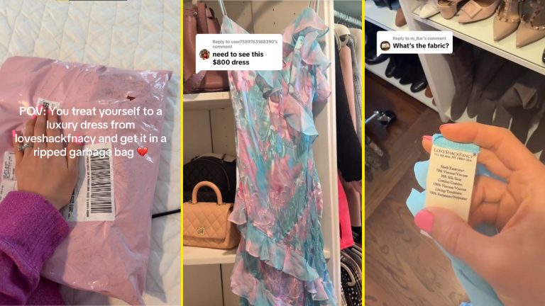 pennsylvania tiktoker angekp913 showing off her luxury shopping inside bad packaging