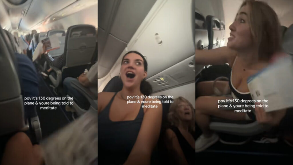 Influencer Loses It After Las Vegas Plane Tells Them to Meditate in 130-Degree Heat, ‘Have They Tried Having a Kid Sing Moana’ Plane in Las Vegas to Chicago, 130 degrees