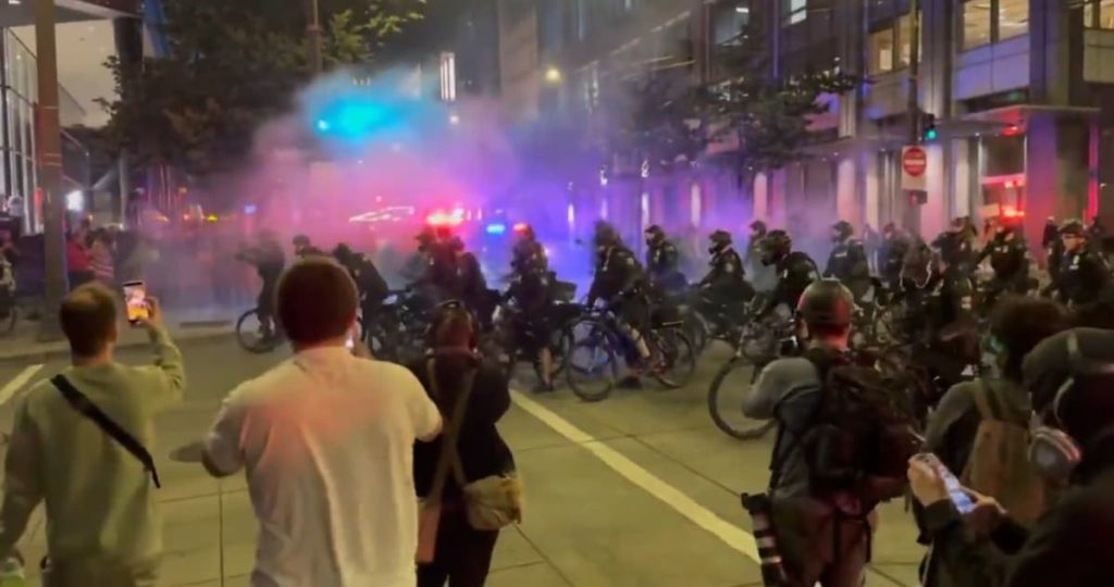 Seattle Police Spark Outrage With Bizarre Bicycle Charge on Protesters: ‘At my signal ring your bell!’ Seattle police charge protestors in bicycles
