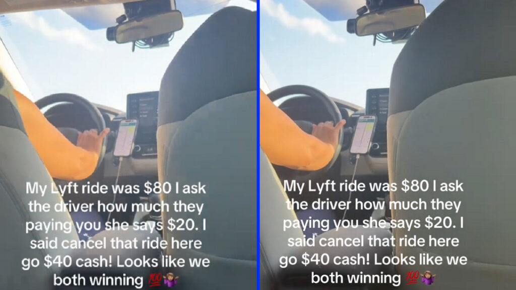 Texas Woman Discovers Way to Pay Lyft Driver For Her Time, ‘Let Me Make a Deal For You!’ texas tiktoker vistheway making a deal with a lyft driver