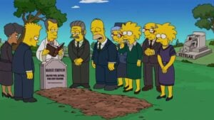 Funeral on The Simpsons