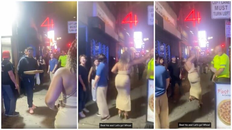 Boston Woman Attempts to Slap Man Over Pizza Dispute & Finds Out: ‘Spends 10 Seconds on Pause Before Trying to Summon Some Tears’ Boston Woman Attempts to Slap Man Over Pizza Dispute & Finds Out