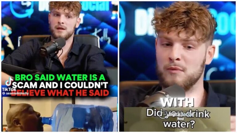 ‘Mind Bendingly Stupid’ California Influencer Claims Water Is a Scam That ‘Dissolves’ and ‘Dehydrates’ Your Body: ‘Take Microphones Away From These Numbnuts, Please’ California Influencer Claims Water Is a Scam That 'Dissolves' and 'Dehydrates' Your Body