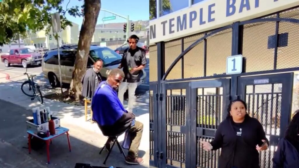 Members Harass Man For Giving Free Haircut To The Homeless Outside Church Building In California: ‘The Hypocrisy!’