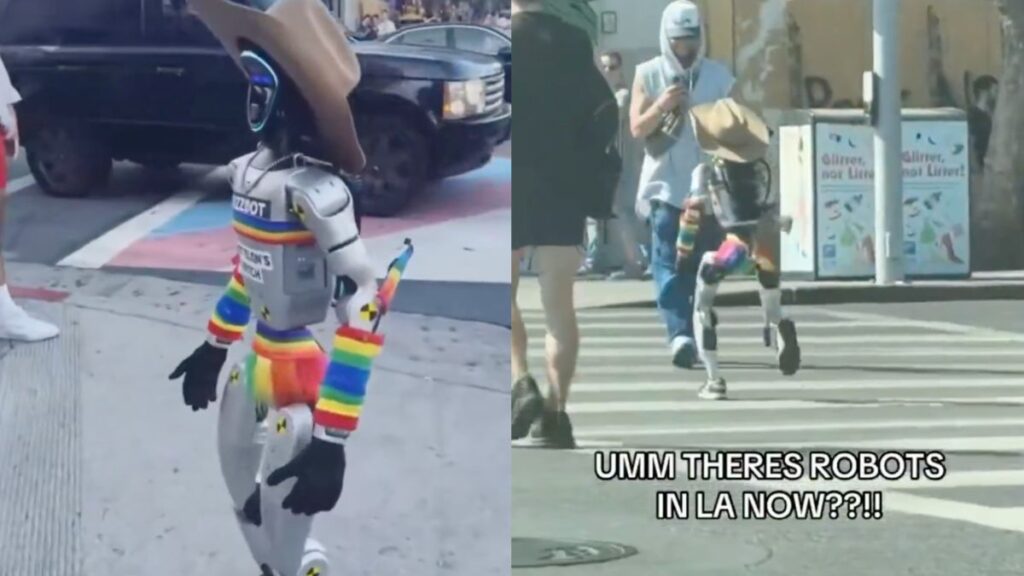 A.I. Robot Turns Gay and Roams Streets of Los Angeles, California, Confronting People: ‘What’s Next a Trans -Robot’? Gay A.I robot seen roaming California