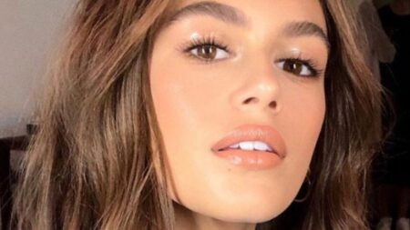 Kaia Gerber close up