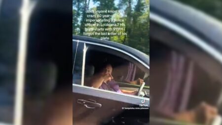 Fake Cop chasing woman in Louisiana