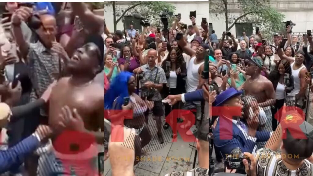 Baby Oil-laced Celebration Breaks Outside New York Courthouse Following Verdict In Diddy’s Trial: ‘Sick Society’