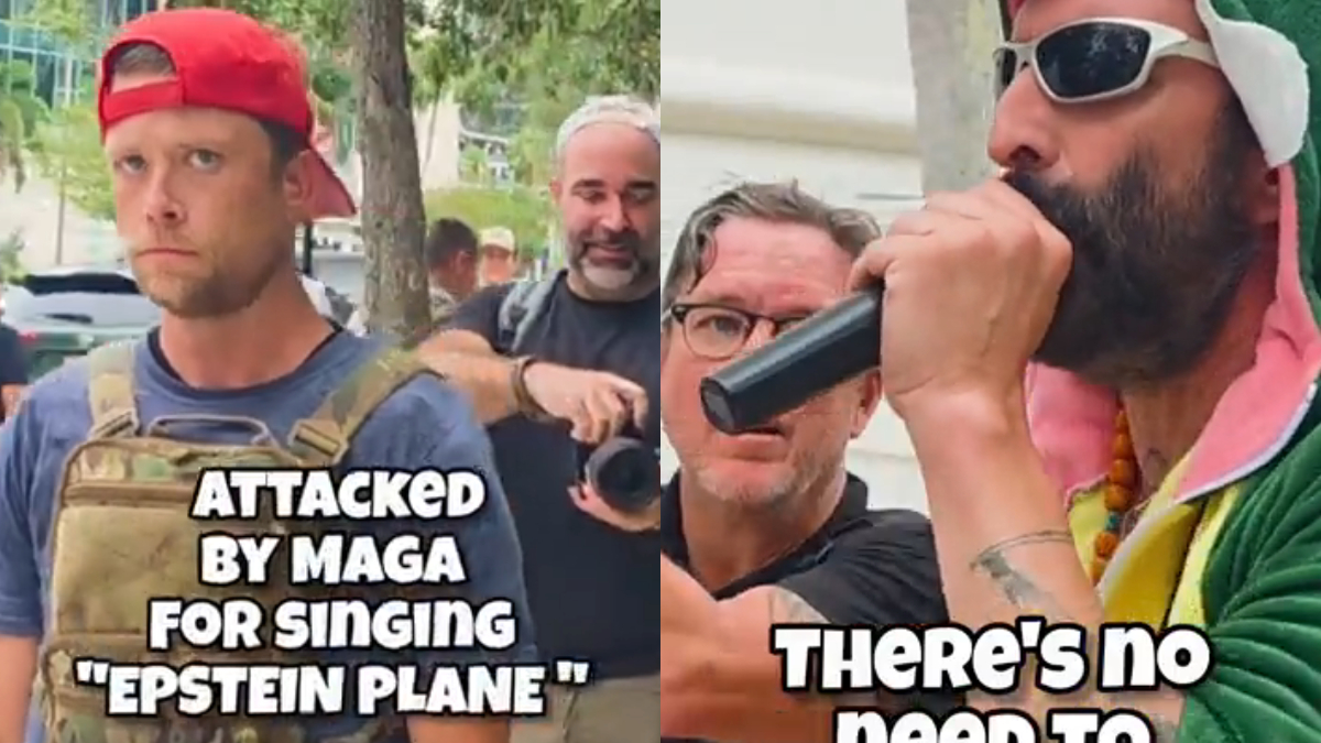 Robby Roadsteamer Trolls MAGA Crowd in Tampa and Gets Attacked for It: ‘Homie Is Big Mad Lol’