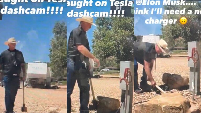 Utah Boomer Chops Tesla Driver’s Charger With an Axe, Yelling, ‘Get a Gas Car and Get Out of Here!’