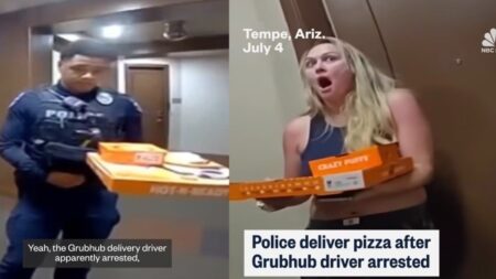 Arizona Customer Gets Surprise Police Delivery After Grubhub Arrest: ‘PROTECT and SERVE’ A picture of the Arizona customer.
