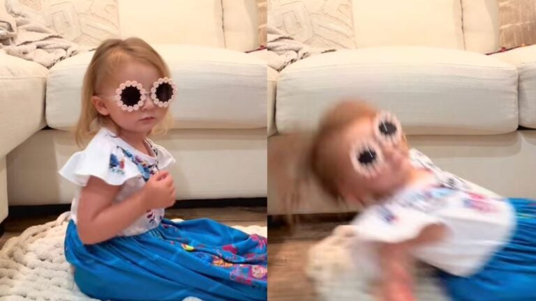 Girl doing TikTok trend