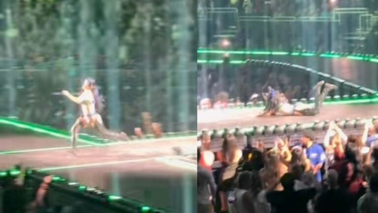 Katy Perry falling on stage