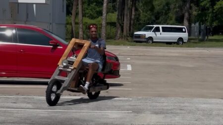 Florida Student Builds Wooden E-Bike to Get to School & Makes It Look Like a Harley-Davidson, ‘This is Why STEM is Important’ wood e-bike florida